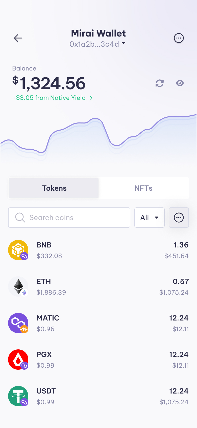 Mirai App DeFi & Crypto Wallet