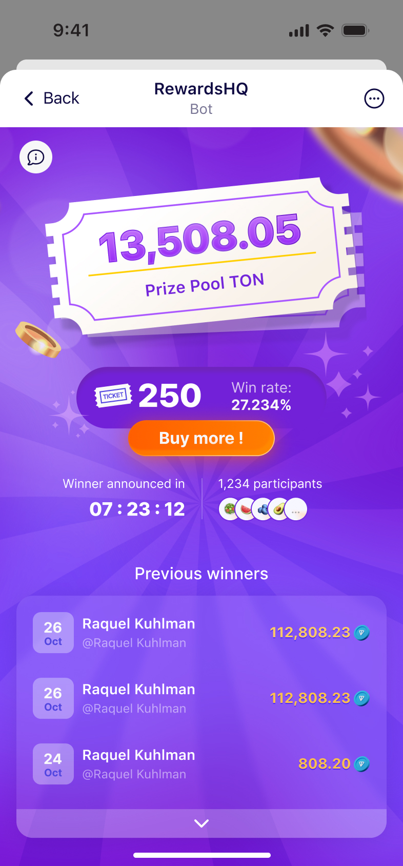 RewardsHQ - Questing Mini App Rewards